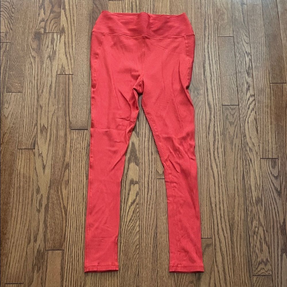 Glyder Ribbed Red Leggings Women’s Sz Small